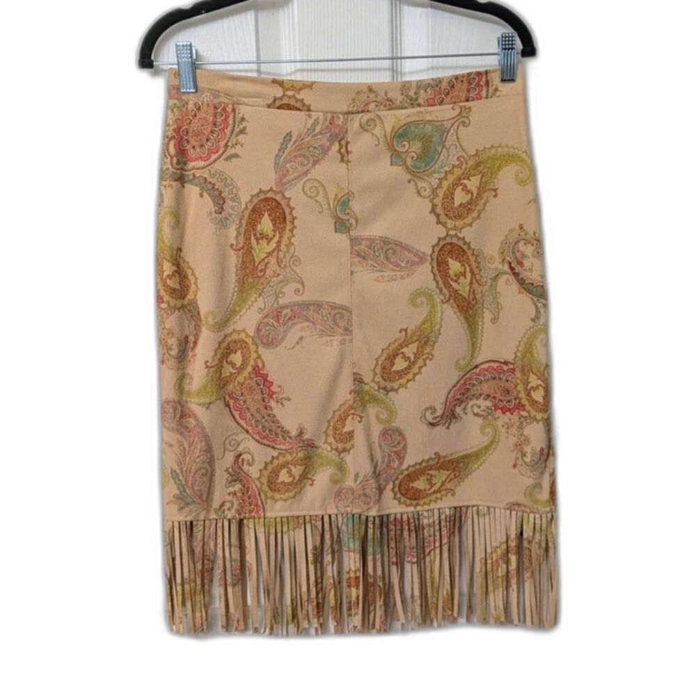 Vintage Faux Suede Paisley Fringe Jody California | SZ Med